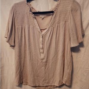 EUC Maurice’s Large peasant style boho top tan